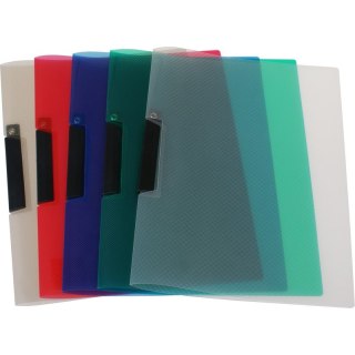 Skoroszyt z klipsem Biurfol A4 przezroczysty niebieski Biurfol