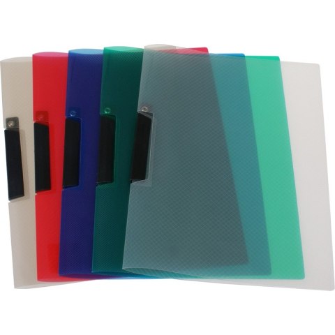 Skoroszyt z klipsem Biurfol A4 przezroczysty niebieski Biurfol