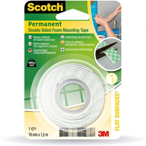 TAŚMA MONTAŻOWA SCOTCH 19mm/1.5m PIANKOWA Scotch
