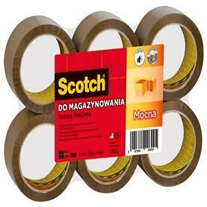 TAŚMA PAKOWA SCOTCH 50mm/66m AKRYL BRĄZOWA (6) Scotch