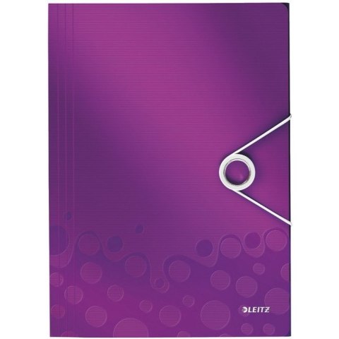 TECZKA Z GUMKĄ LEITZ WOW 15mm FIOLETOWA Leitz