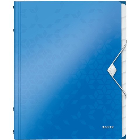 Teczka PP z gumką Leitz Wow A4 12 przekładek niebieska Leitz