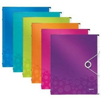 Teczka PP z gumką Leitz Wow A4 12 przekładek różowa Leitz