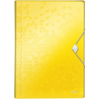 Teczka PP z gumką Leitz Wow A4 6 przegródek żółta Leitz