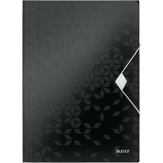 Teczka PP z gumką Leitz Wow A4/15mm czarna Leitz