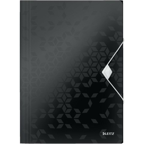 Teczka PP z gumką Leitz Wow A4/15mm czarna Leitz