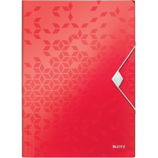 Teczka PP z gumką Leitz Wow A4/15mm czerwona Leitz