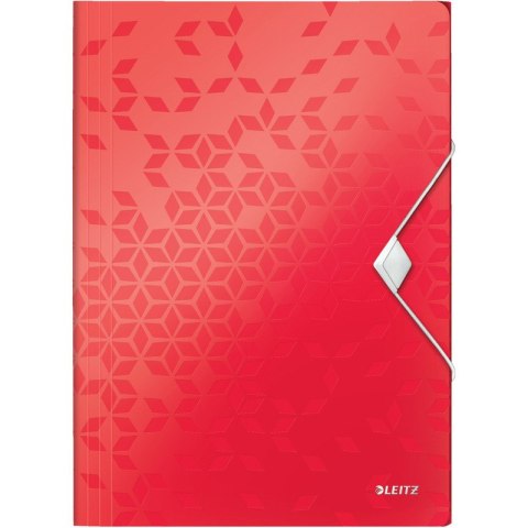 Teczka PP z gumką Leitz Wow A4/15mm czerwona Leitz