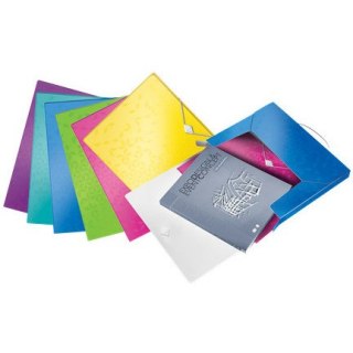 Teczka PP z gumką Leitz Wow A4/30mm fioletowa Leitz