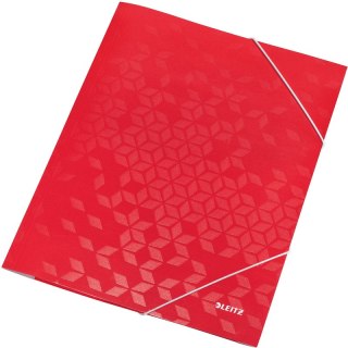 Teczka kartonowa z gumką Leitz Wow A4/15mm czerwona Leitz