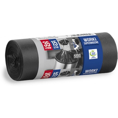 WORKI NA ŚMIECI 35L LDPE CZARNE (15) ANNA ZARADNA