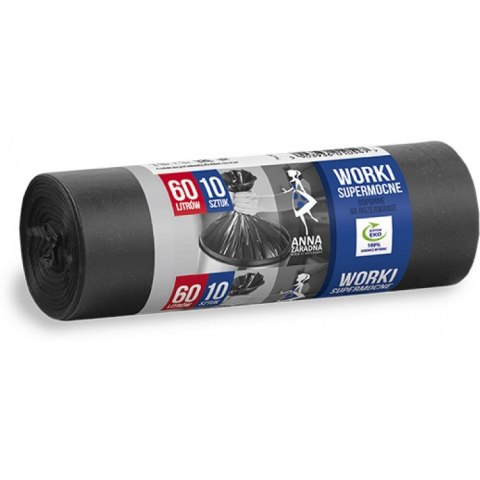 WORKI NA ŚMIECI 60L LDPE CZARNE (10) ANNA ZARADNA