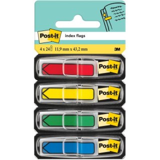 ZAKŁADKI POST-IT 12*43mm STRZAŁKI 4 KOLORY (4*24) Post-it