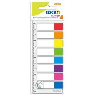 ZAKŁADKI STICK'N 12*45mm 8 KOLORÓW + LINIJKA (8*15) STICK'N