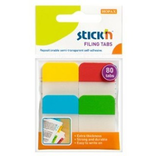 ZAKŁADKI STICK'N 25*38mm 4 KOLORY (4*20) STICK'N