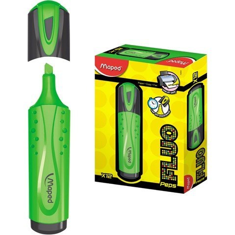 ZAKREŚLACZ MAPED FLUO PEPS ZIELONY Maped