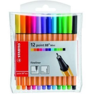 CIENKOPISY STABILO POINT 88 MINI 12 KOLORÓW Stabilo