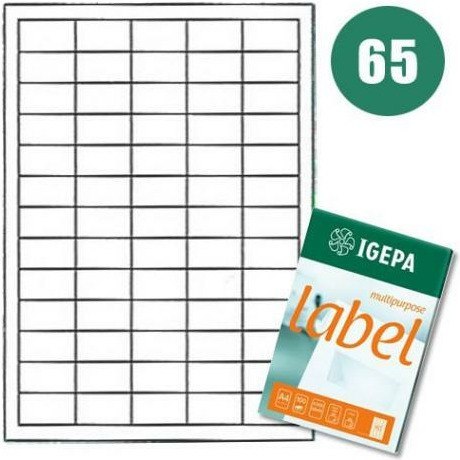 ETYKIETY A4 IGEPA 38,1*21,2mm BIAŁE (100) Igepa