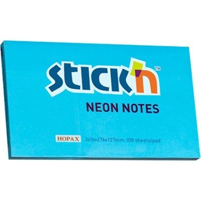 KARTECZKI STICK'N 76*127mm NIEBIESKIE NEON (100) STICK'N