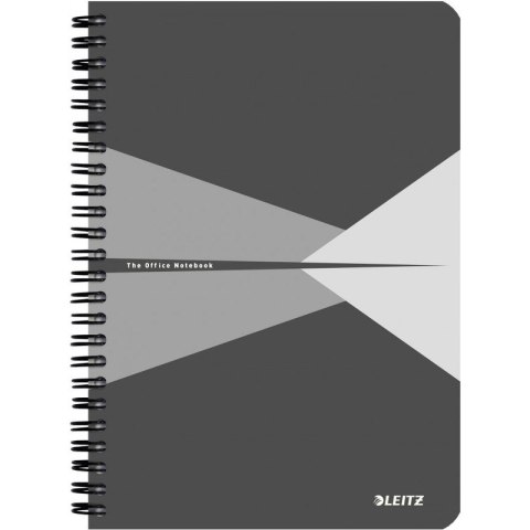 KOŁONOTATNIK LEITZ OFFICE A4/90K KRATKA SZARY Leitz