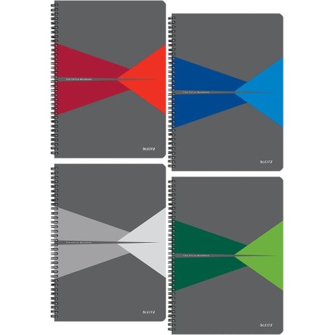 KOŁONOTATNIK LEITZ OFFICE A4/90K KRATKA SZARY Leitz