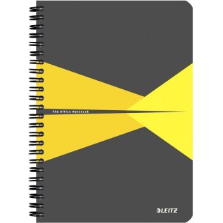 KOŁONOTATNIK LEITZ OFFICE A4/90K KRATKA ŻÓŁTY Leitz