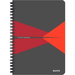 KOŁONOTATNIK LEITZ OFFICE A5/90K LINIA CZERWONY Leitz
