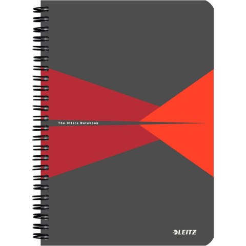 KOŁONOTATNIK LEITZ OFFICE A5/90K LINIA CZERWONY Leitz