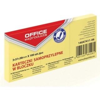 Karteczki Office Products 38x51mm żółte (3x100) Office Products
