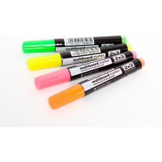 MARKER KREDOWY 2x3 10mm 4 KOLORY FLUO 2x3