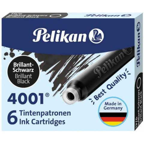 NABOJE ATRAMENTOWE PELIKAN KRÓTKIE CZARNE (6) Pelikan