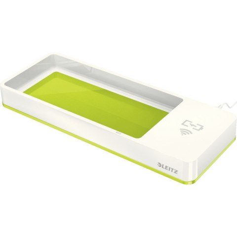 PRZYBORNIK NA BIURKO Z ŁADOWARKĄ LEITZ WOW BIAŁO-ZIELONY Leitz