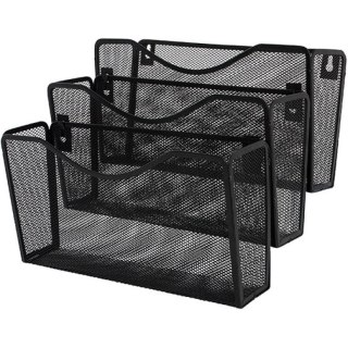 Zestaw 3 półek na dokumenty Q-Connect naścienny metalowy czarny Q-CONNECT