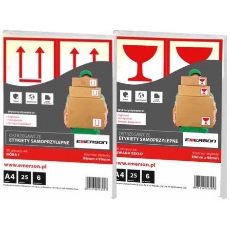 Etykiety Emerson A4 99x99mm "góra" (25) Emerson