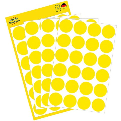 KÓŁKA AVERY śr.18mm TRWAŁE ŻÓŁTE (4*24) Avery Zweckform