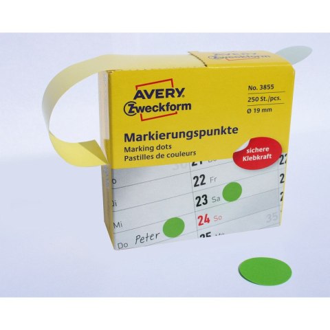 KÓŁKA AVERY śr.19mm TRWAŁE ZIELONE (250) Avery Zweckform