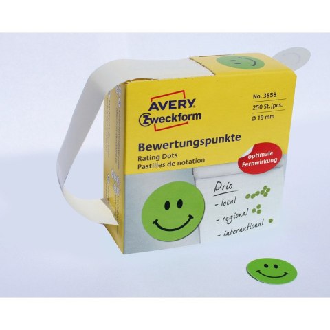 KÓŁKA AVERY śr.19mm "Uśmiechnięta buźka" ZIELONE (250) Avery Zweckform