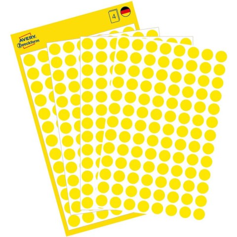 KÓŁKA AVERY śr.8mm TRWAŁE ŻÓŁTE (4*104) Avery Zweckform