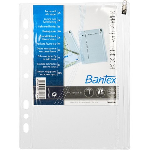 KOSZULKI Z SUWAKIEM BANTEX A5/140µm GROSZKOWE (10) Bantex