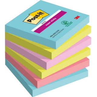 Karteczki Post-it Super Sticky 76x76mm (654-SS-COS) 4 kolory (6x90) Post-it