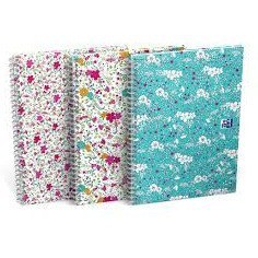 Kołozeszyt Oxford Floral A5/60k kratka mix kolorów Oxford