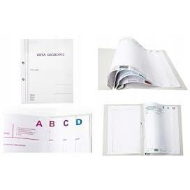 TECZKA DO AKT OSOBOWYCH BIGO A4/300g OCZKOWA BIAŁA BIGO