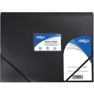 TECZKA PP Z GUMKĄ STRIGO A4 CZARNA STRIGO
