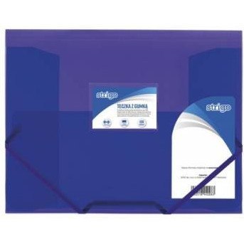 TECZKA PP Z GUMKĄ STRIGO A4 FIOLETOWA STRIGO