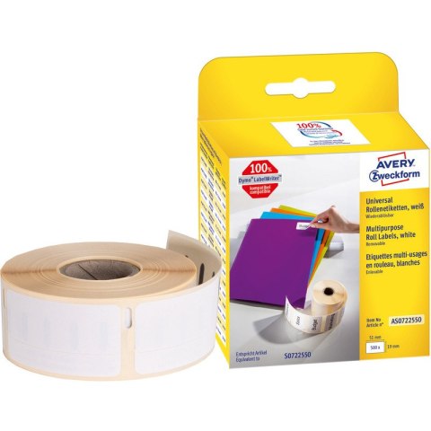 Etykiety na rolce Avery Zweckform 19x51mm białe (500) Avery Zweckform