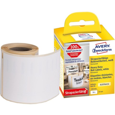 Etykiety na rolce Avery Zweckform 59x102mm Heavy Duty białe (50) Avery Zweckform