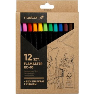 Flamastry Rystor RC-10 12 kolorów Rystor