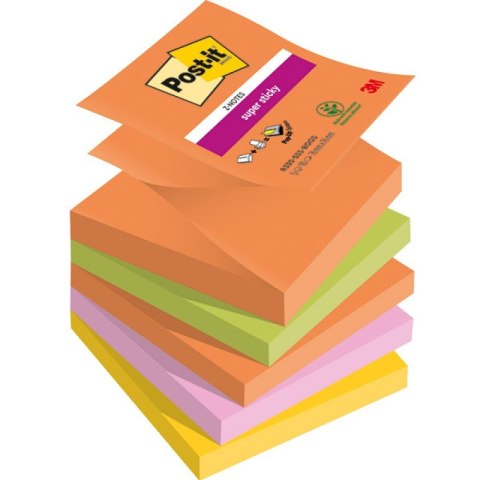 Karteczki Post-it Super Sticky Z-Notes 76x76mm (R330-5SS-BOOS) 4 kolory (5x90) Post-it