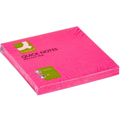 Karteczki Q-Connect 76x76mm różowe (75) Q-CONNECT