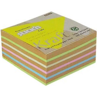 Karteczki Stick'n 76x76mm Kraft 5 kolorów (400) STICK'N